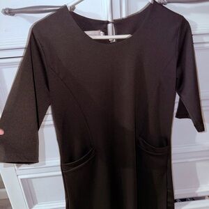 Lux Black Long Sleeve Dress